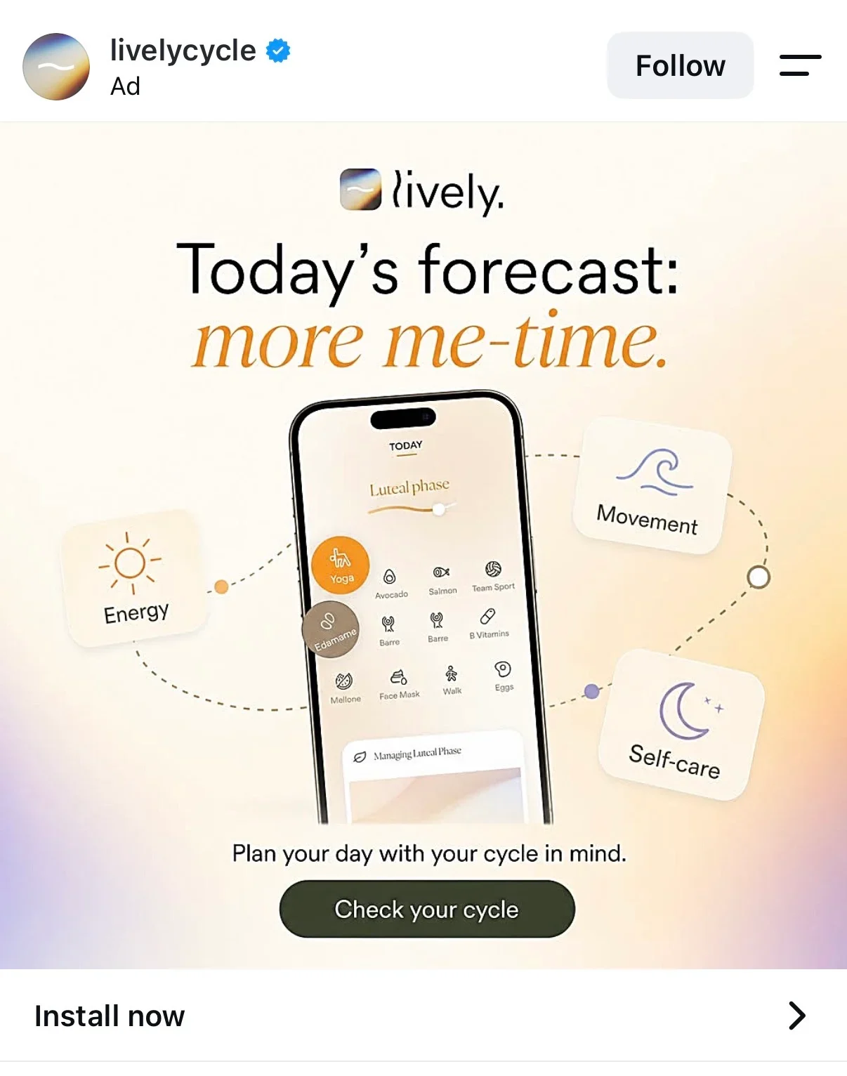 Lively Meta ad example