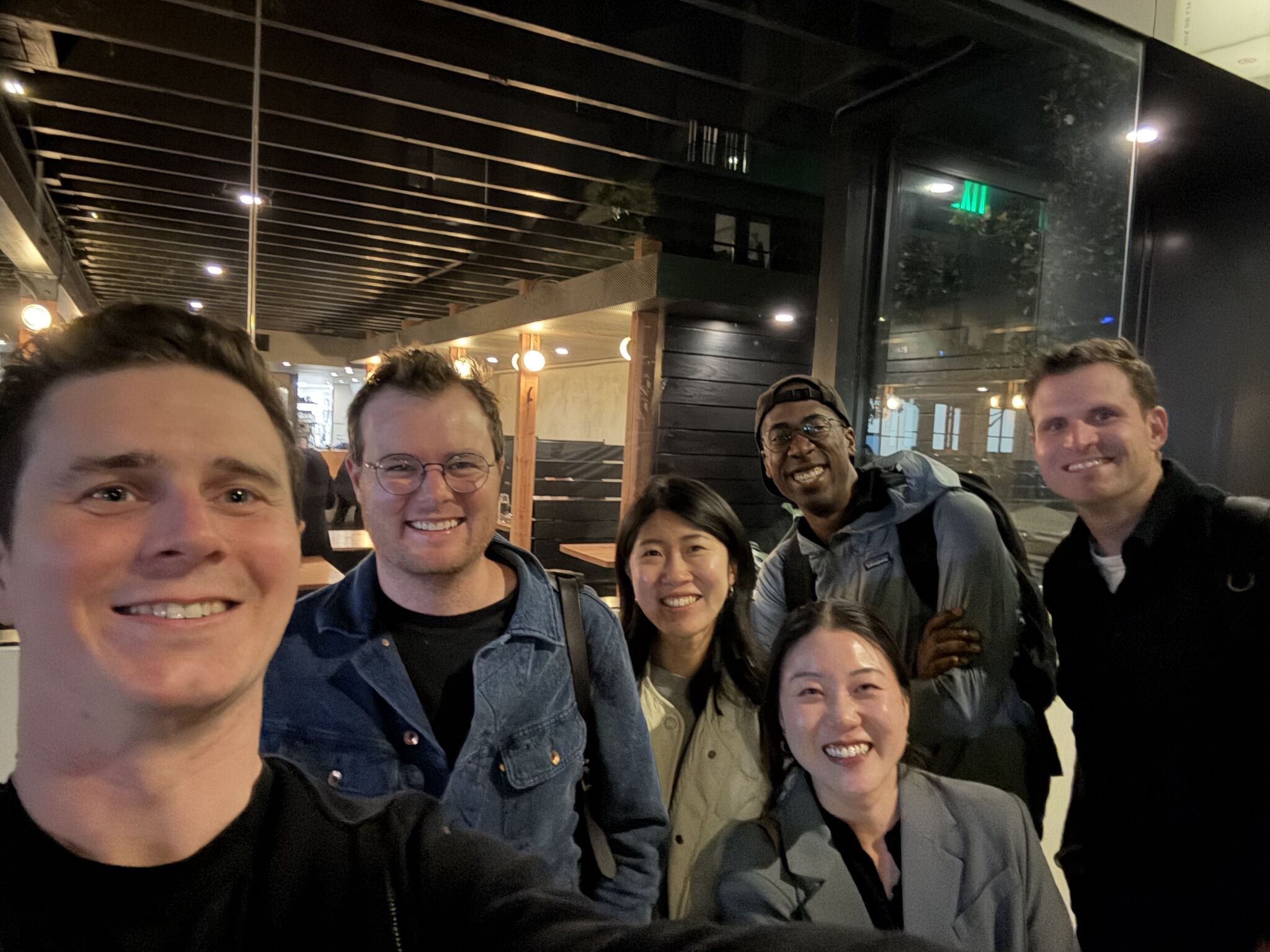 The Genera team out to dinner together in San Francisco