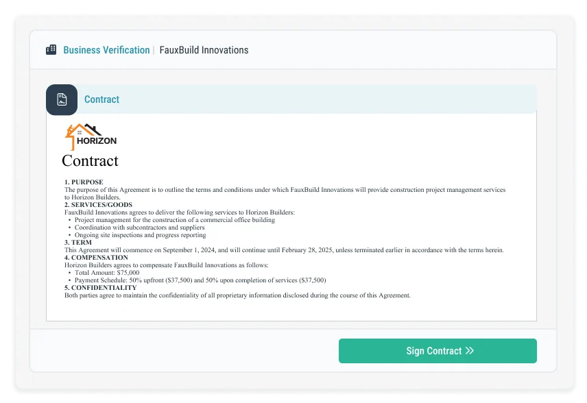 Secure e-signature process