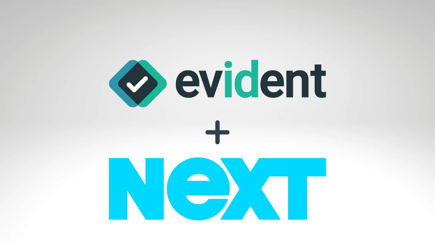 NEXT Insurance and Evident partnership artwork