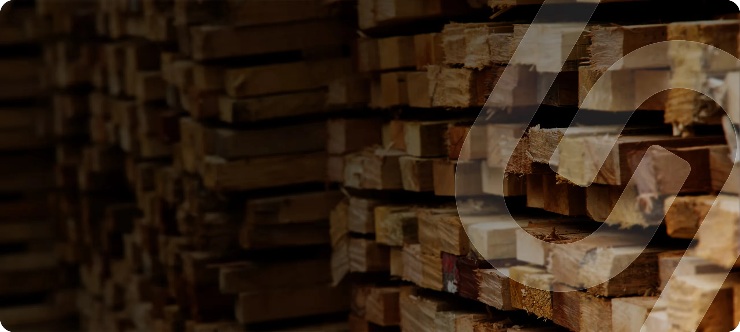Stacks of rough-cut lumber at a building-materials yard