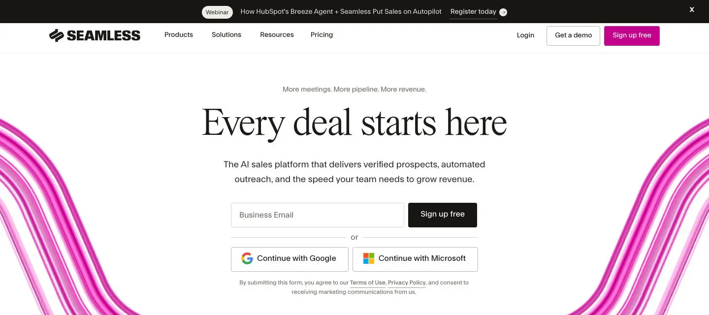 Seamless.AI homepage hero