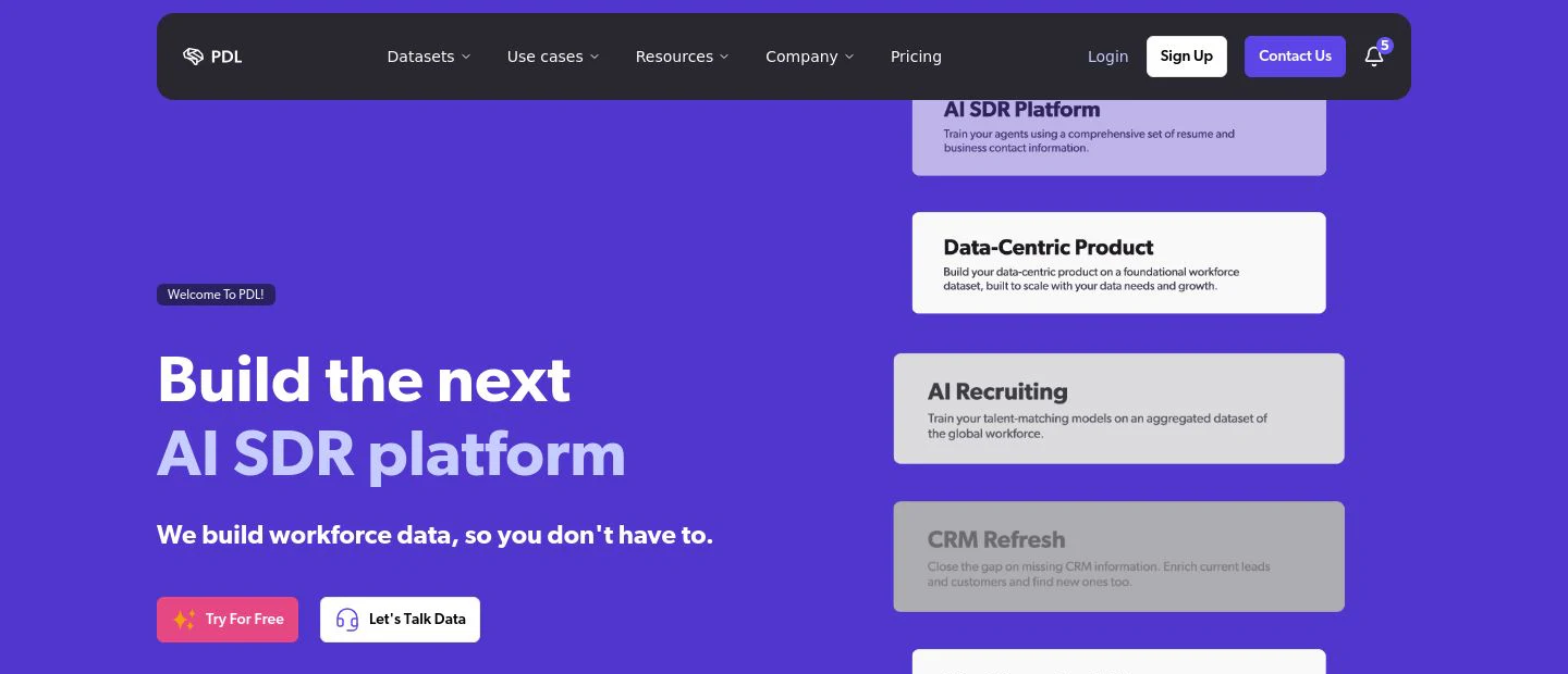 People Data Labs homepage hero