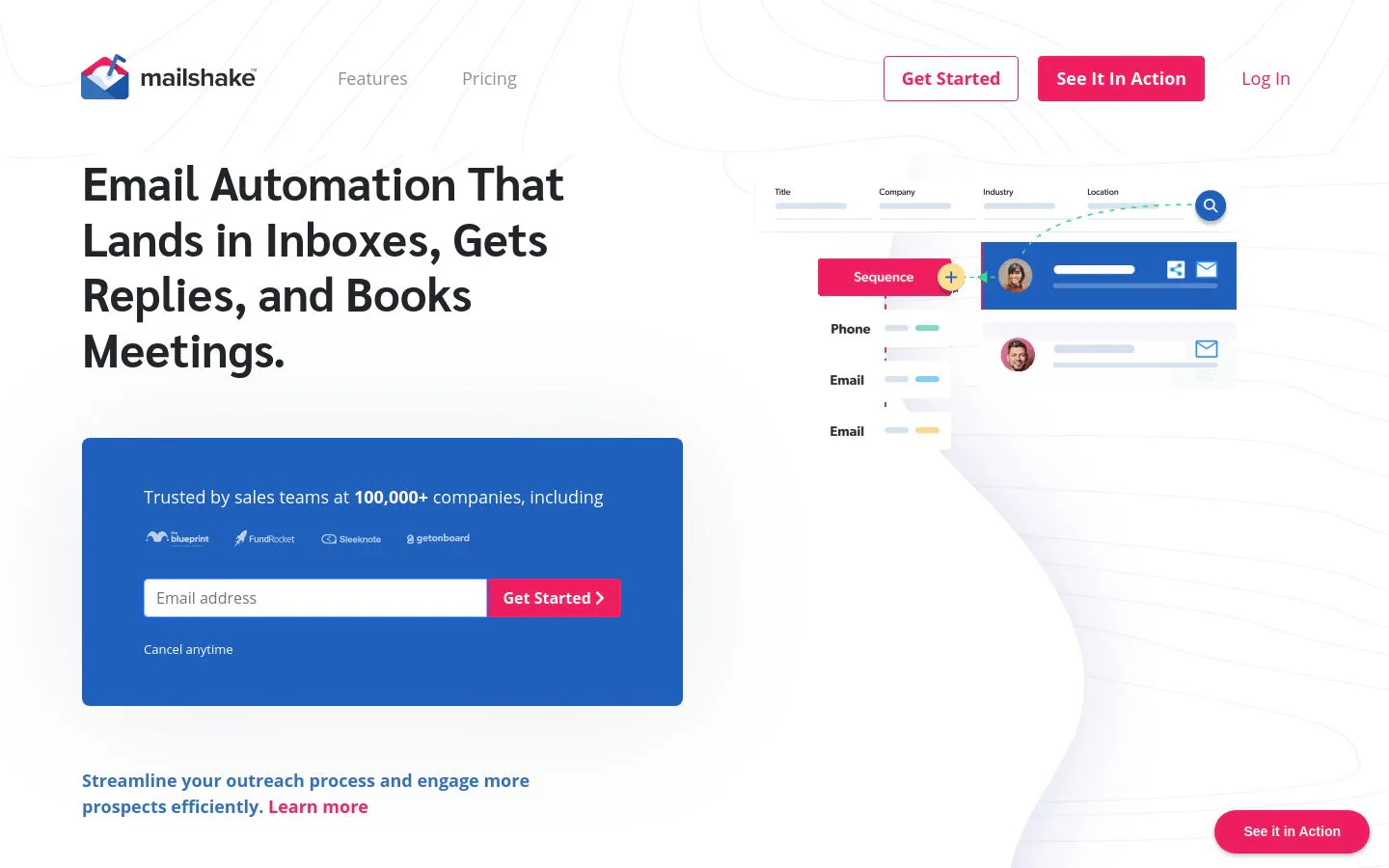 Mailshake homepage hero