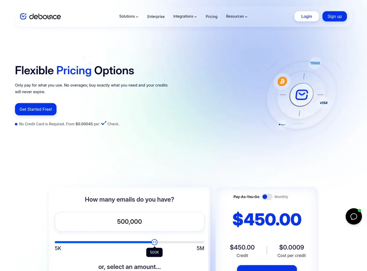 DeBounce pricing