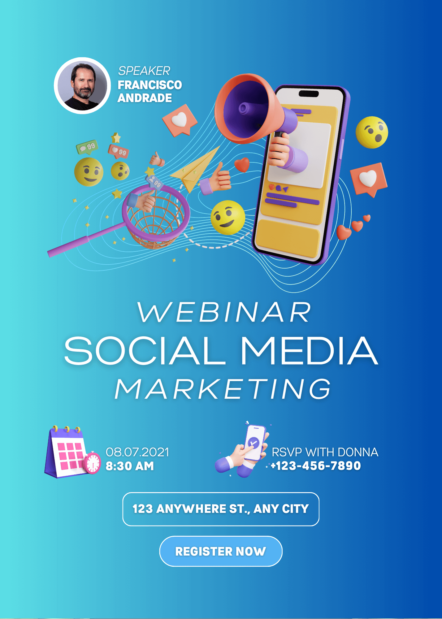 Webinar invitation designed in Canva