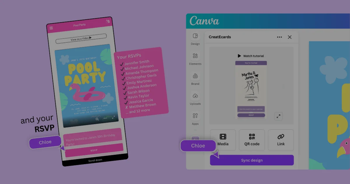 Canva Invitations with RSVP? Meet the CreatEcards App That Makes It Happen