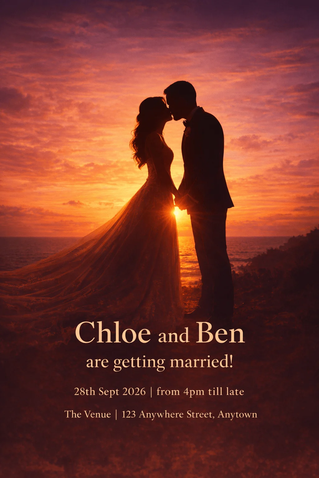 Silhouette Wedding Invitation