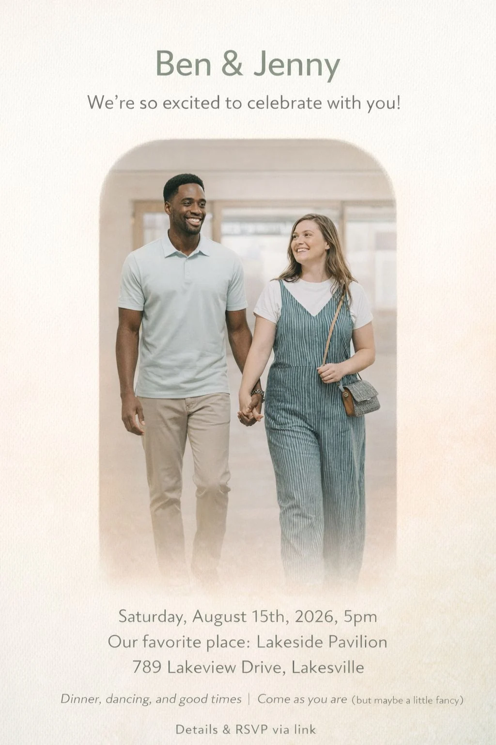 Conversational Modern Wedding Invitation