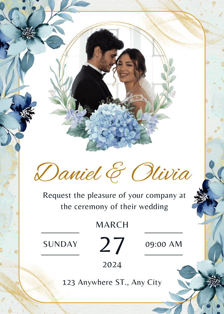 Daniel and Olivia Canva wedding invitation becoming a live RSVP page