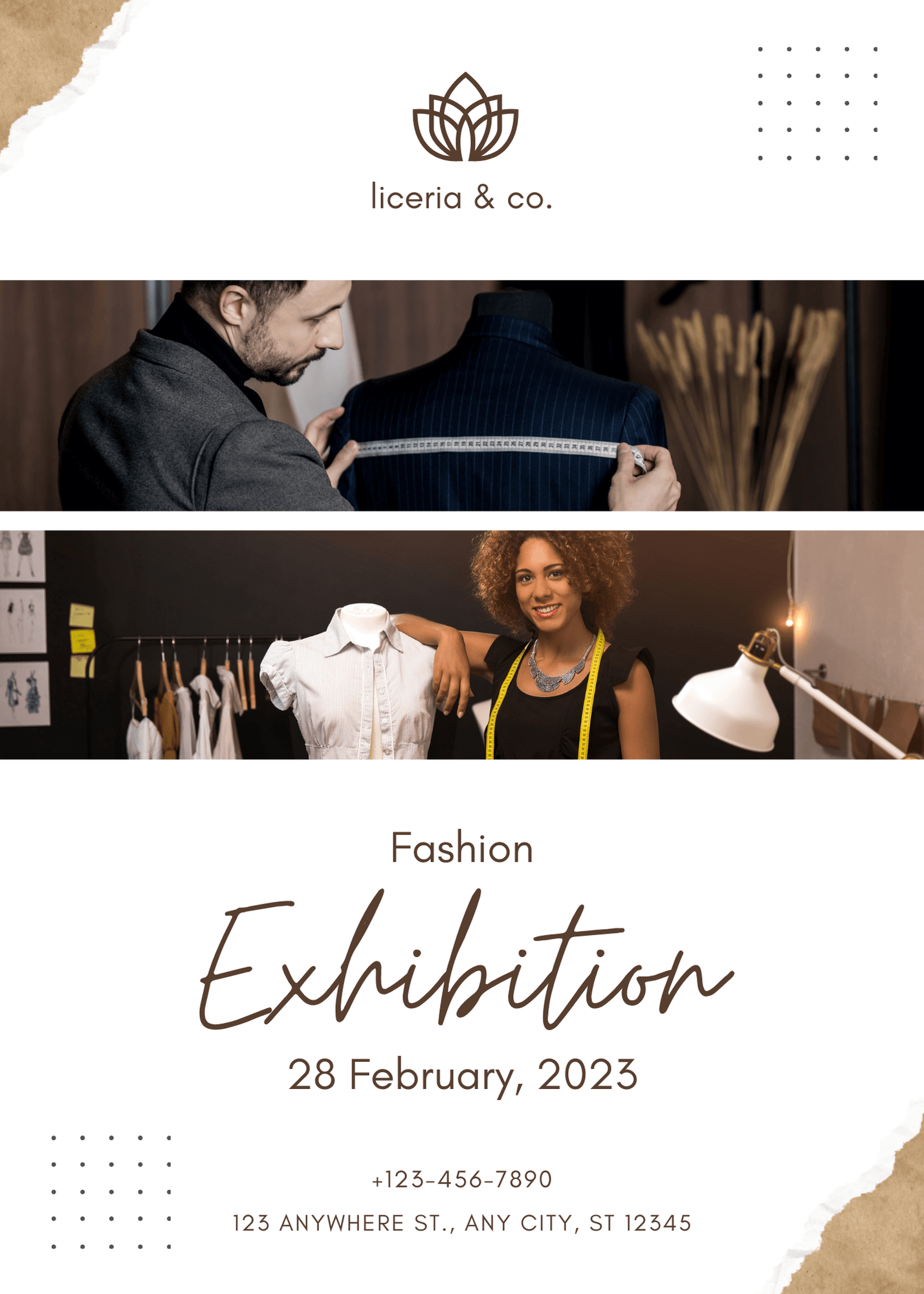 Exhibition invitation designed in Canva
