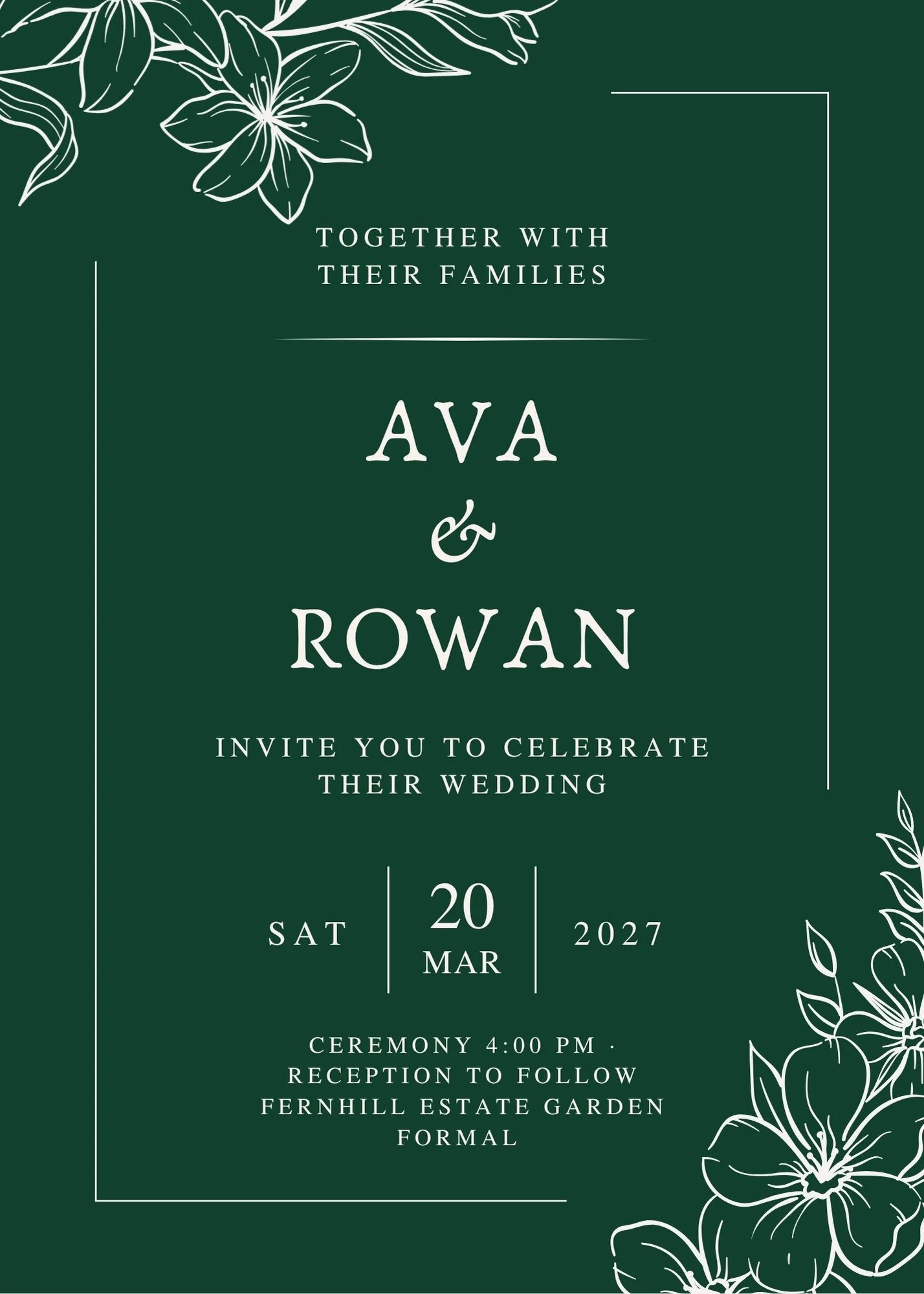 Ava and Rowan Canva online invitation