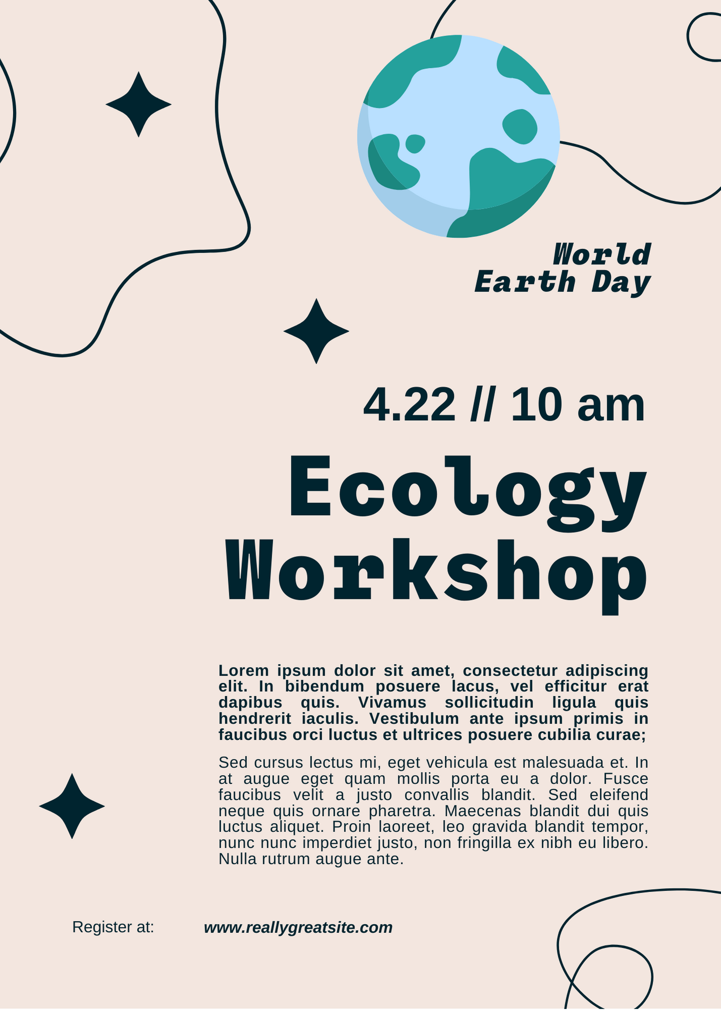 Workshop invitation designed in Canva
