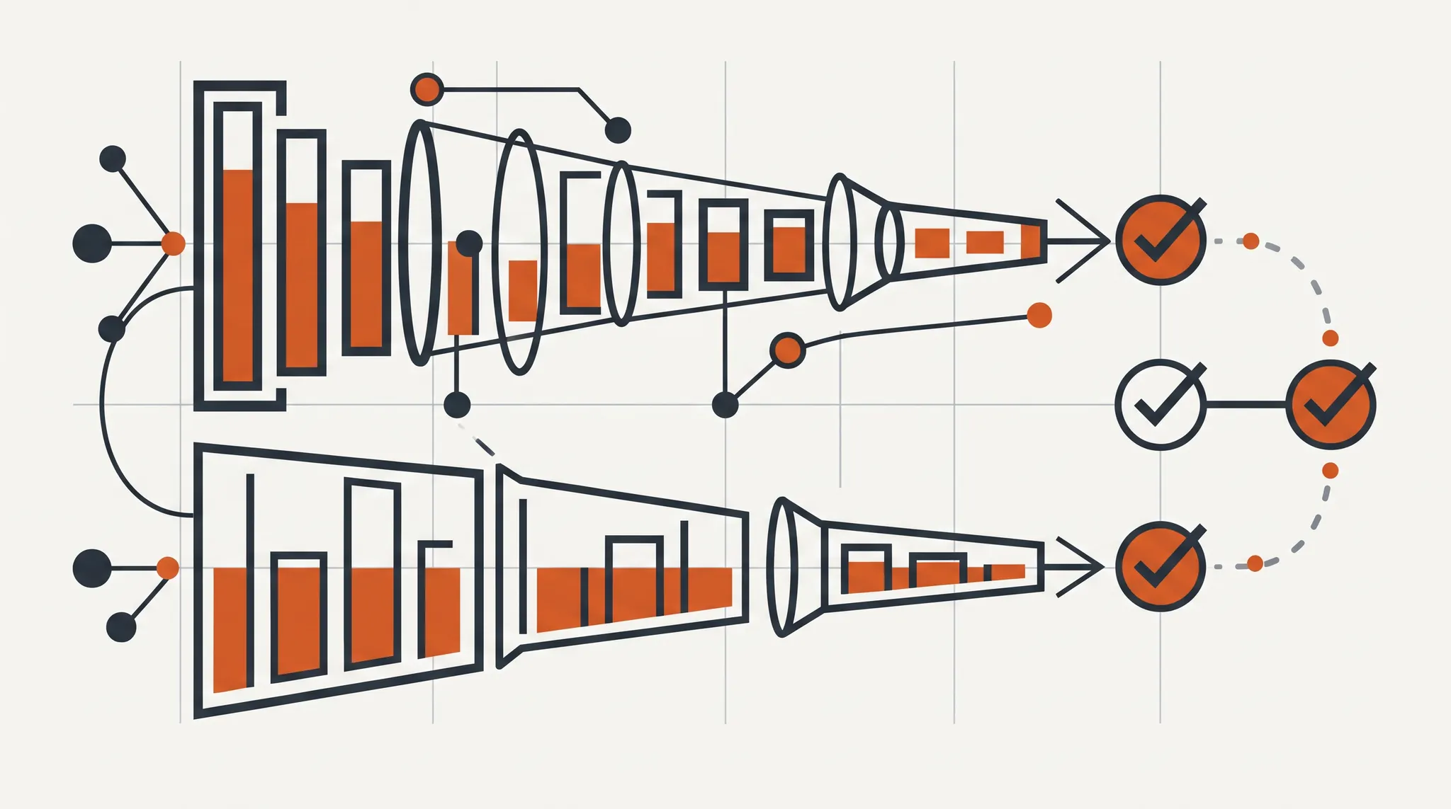 Google Demand Gen campaign benchmarks illustration comparing Demand Gen and Search conversion paths
