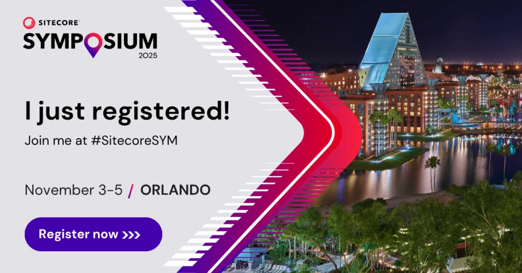 Sitecore Symposium 2025 - Registration confirmed.