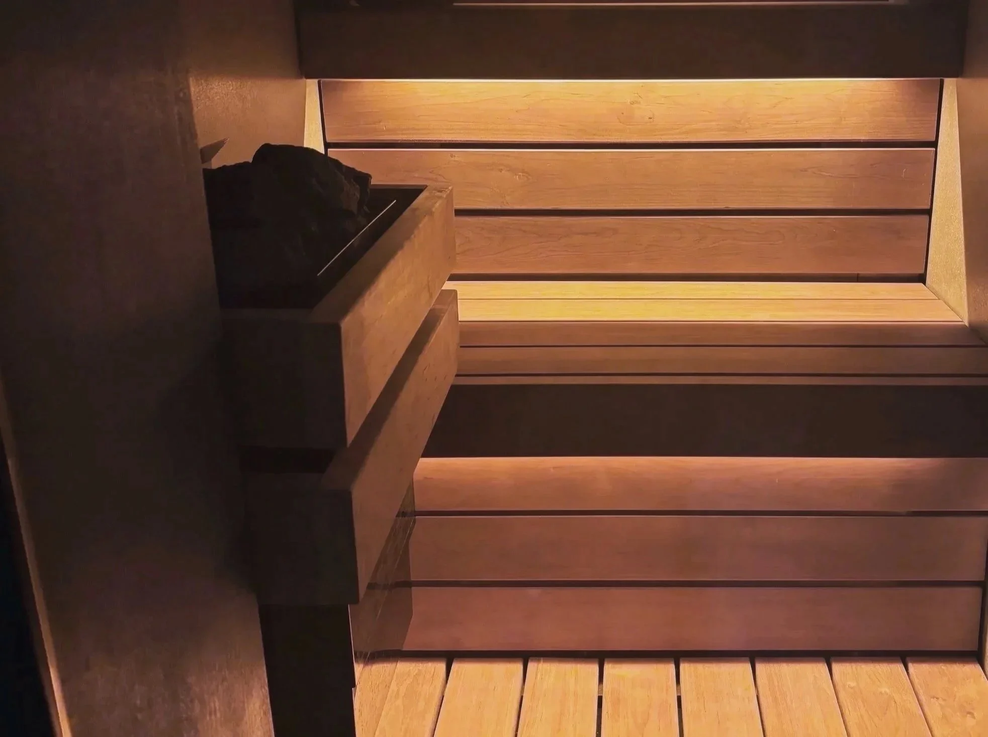 The wooden sauna at RebelStudio