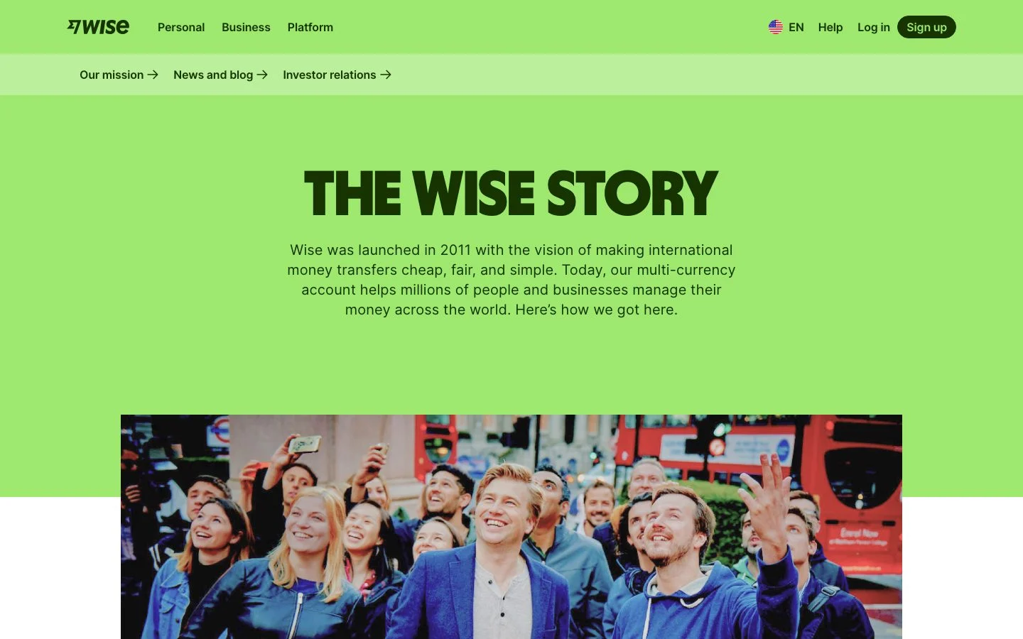 Wise About Us page