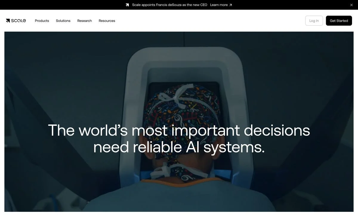 Scale homepage