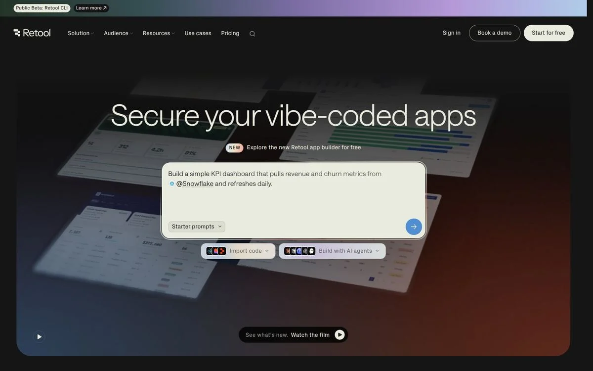 Retool homepage