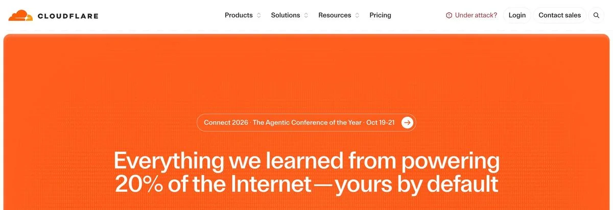 Cloudflare homepage headline
