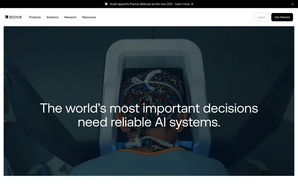 Scale homepage headline