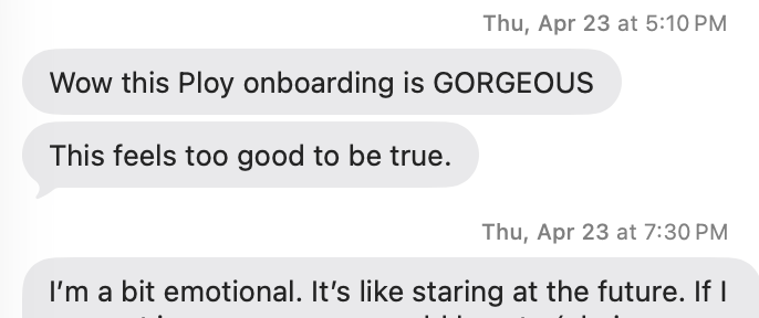 Eric Bahn talking about Ploy on Texts