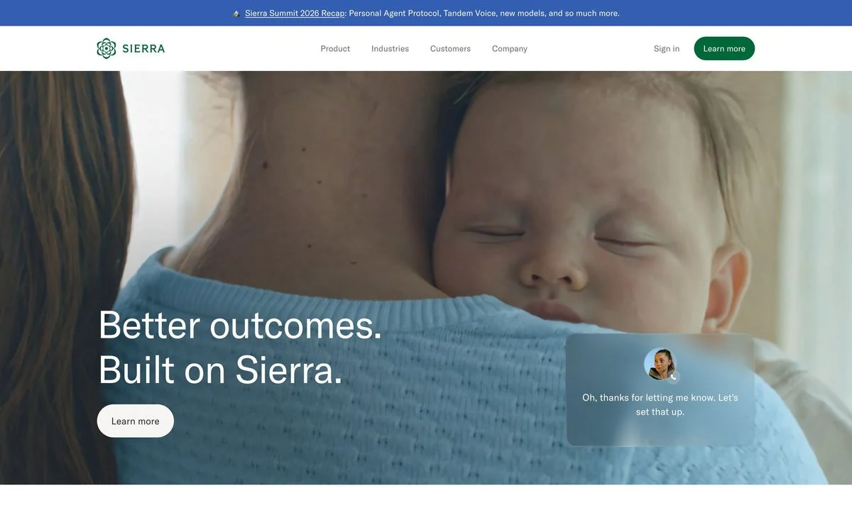 Sierra hero section