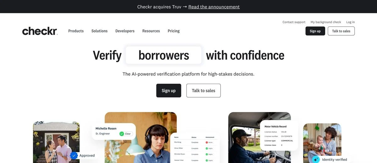 Checkr homepage