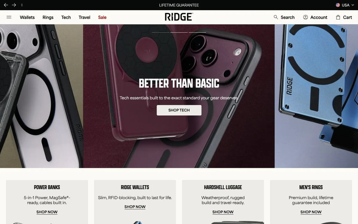Ridge homepage