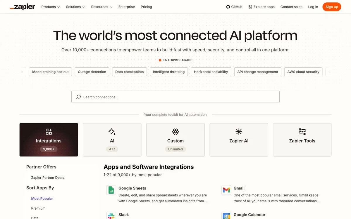 Zapier apps directory layout
