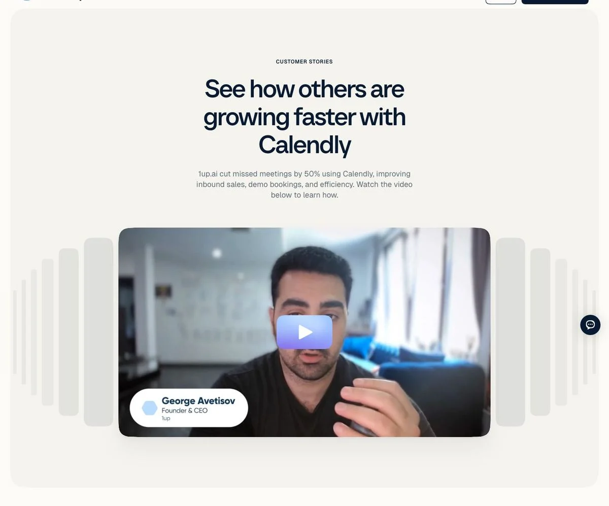 Calendly video testimonial