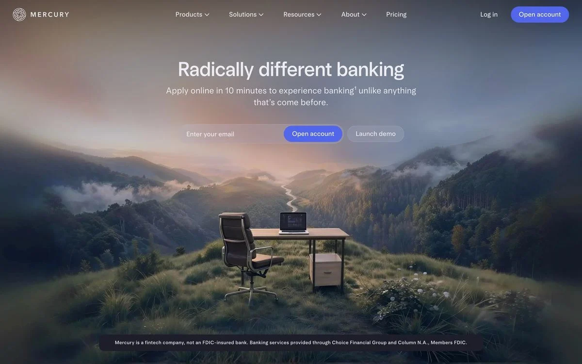 Mercury hero section