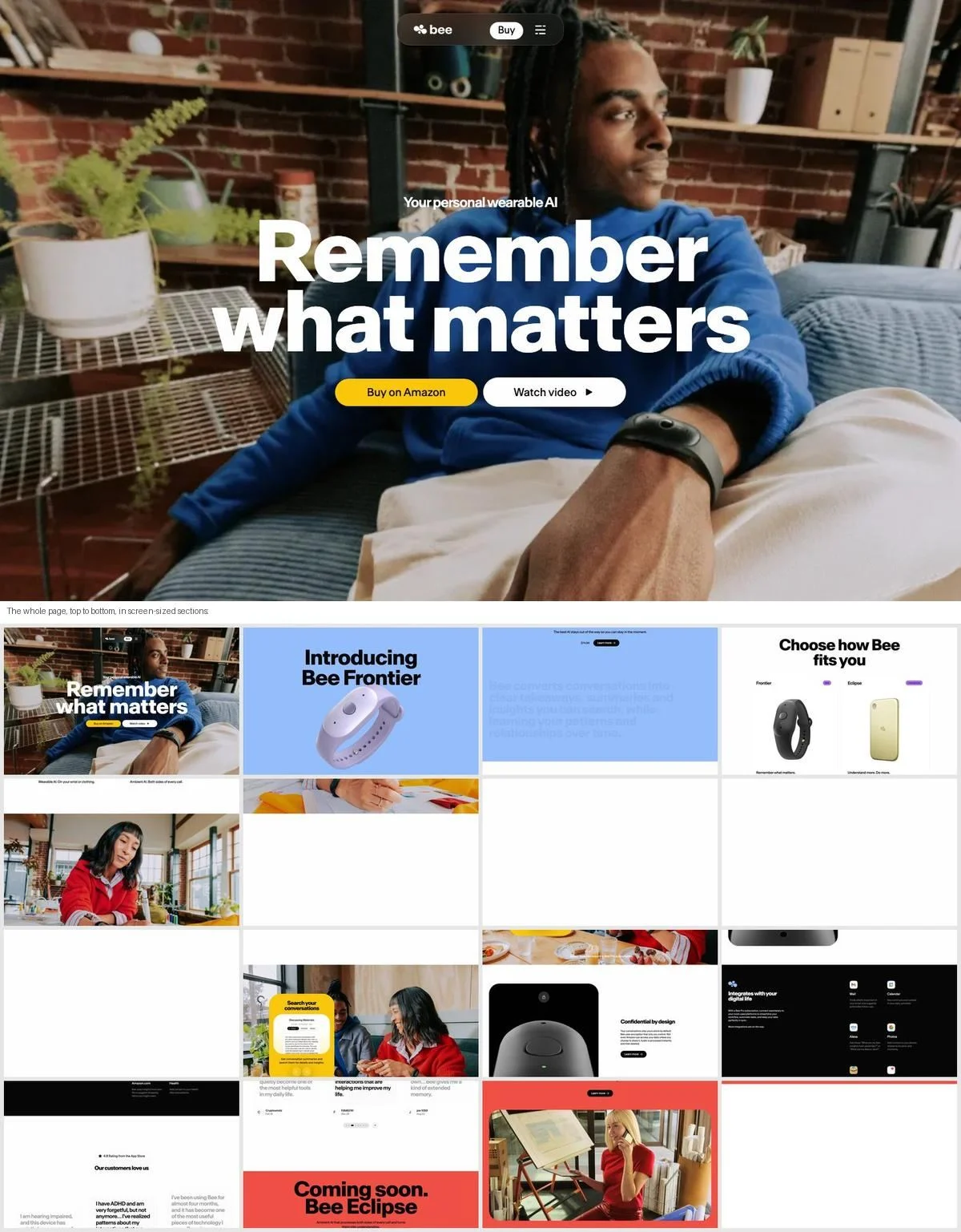 Bee one-page website