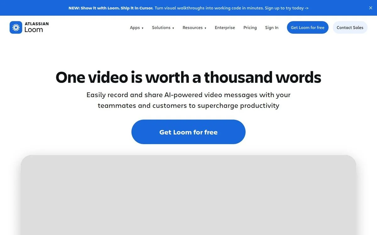 Loom landing page