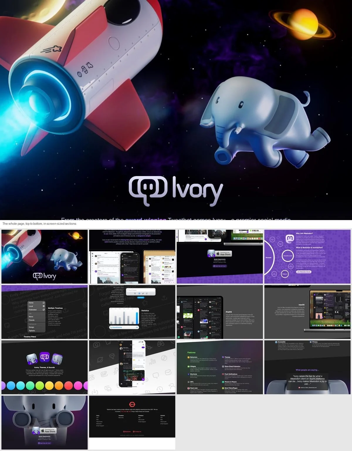 Ivory one-page website