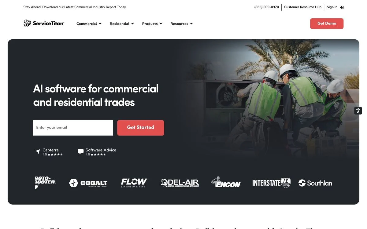ServiceTitan homepage