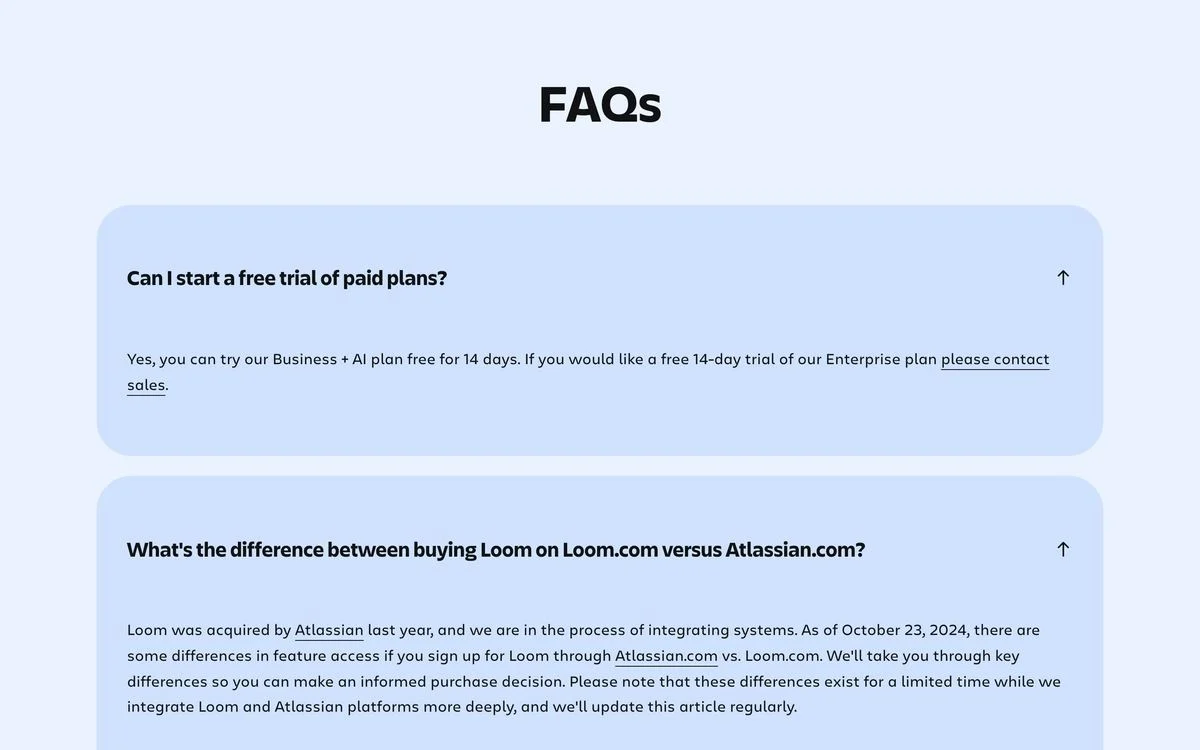Loom pricing FAQ
