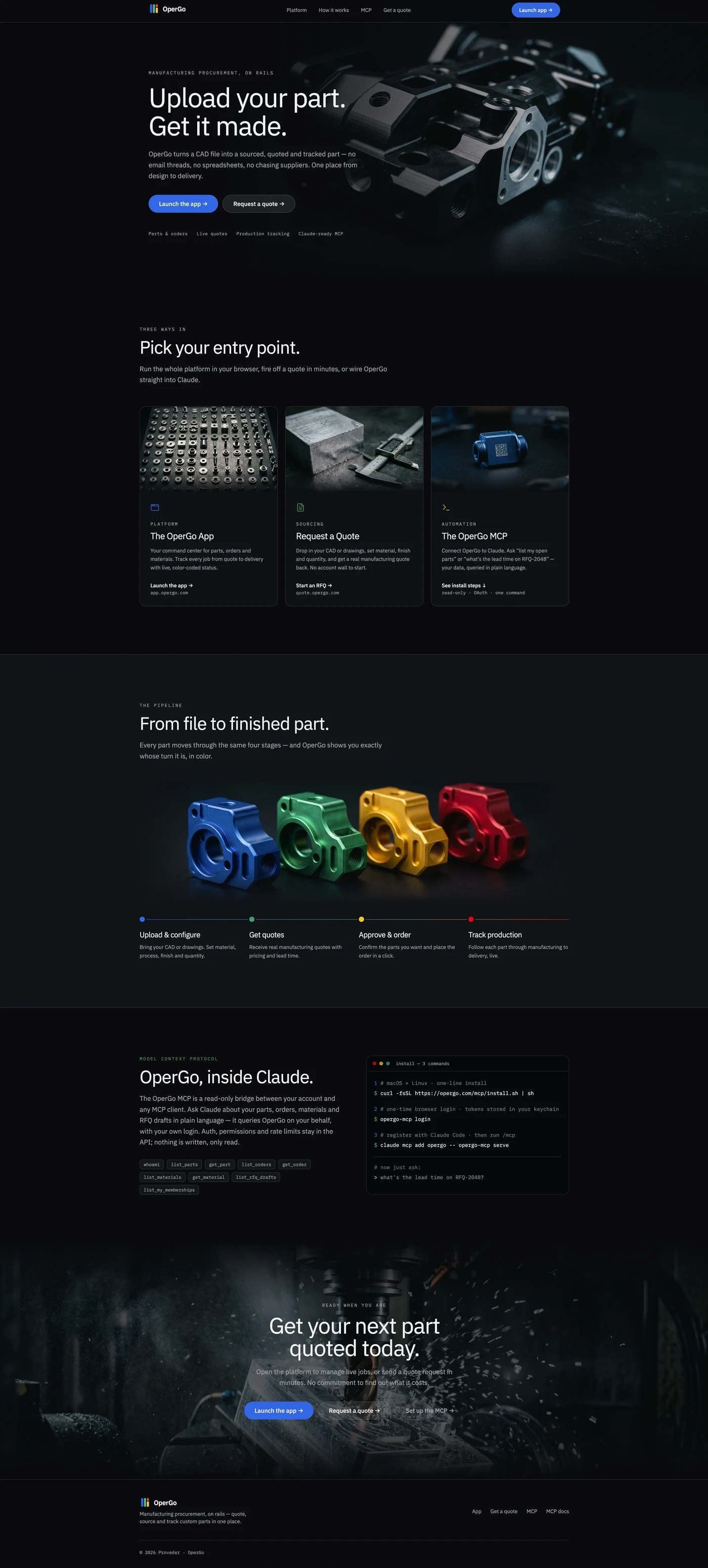 OperGo website redesign produced by Claude Opus
