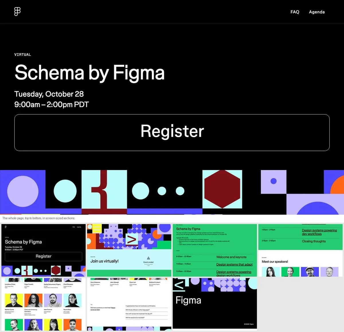 Schema by Figma one-page website