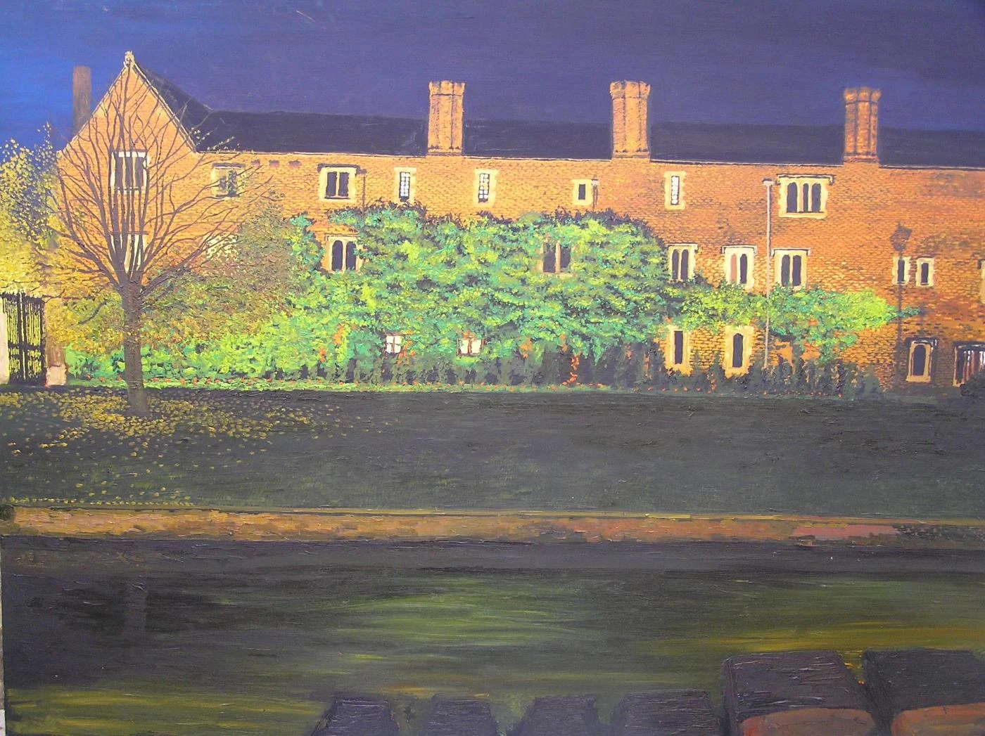 Magdalene College at night