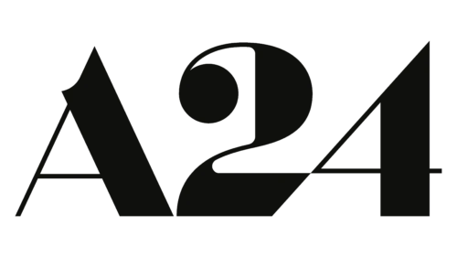 Black background with large, semi-transparent text reading "A24" in stylized font.