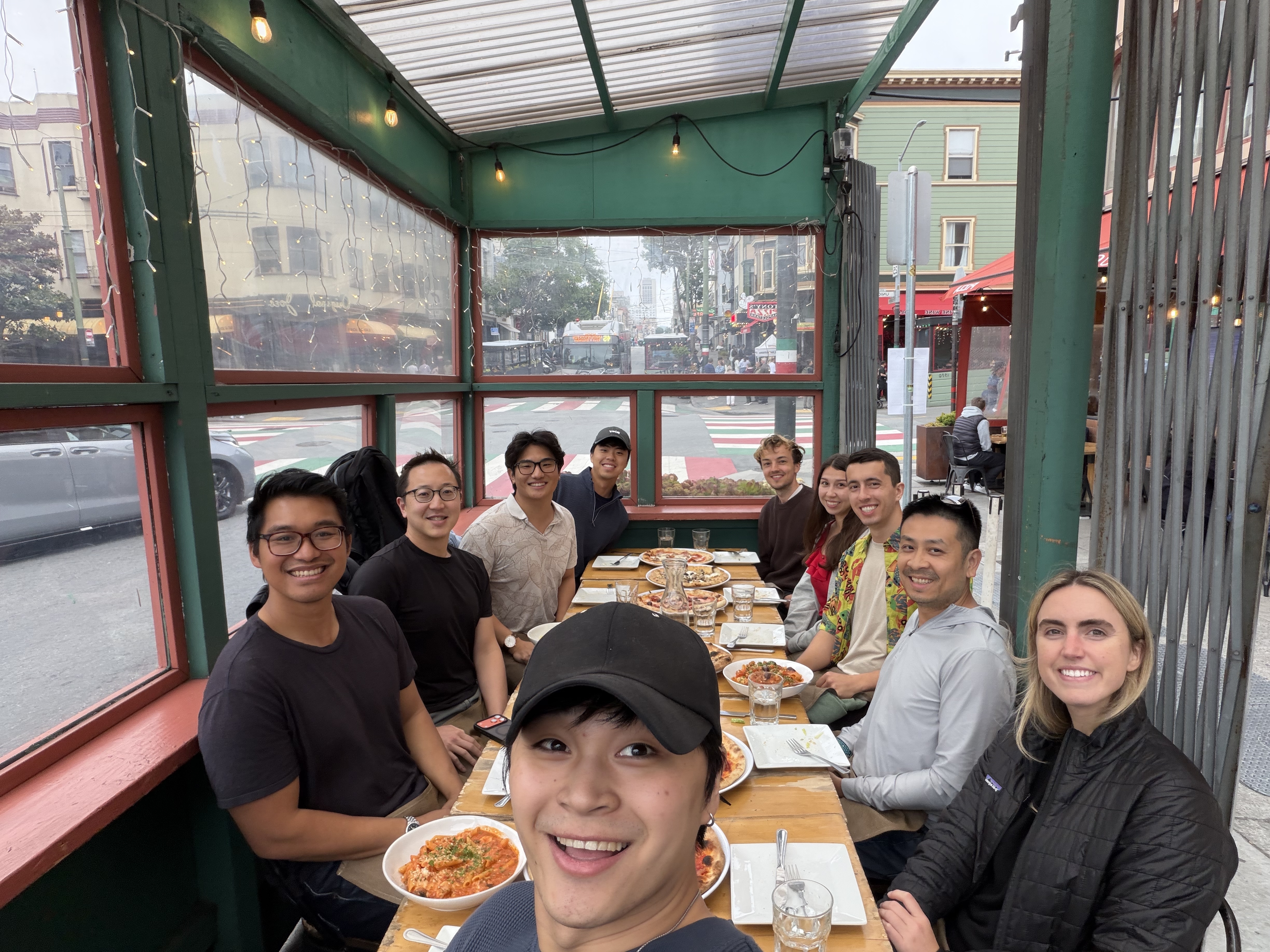The Ploy team sharing a meal together
