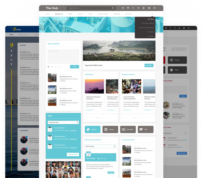 custom intranet layout