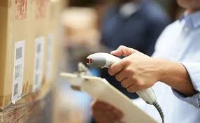 scanning a barcode in warehouse