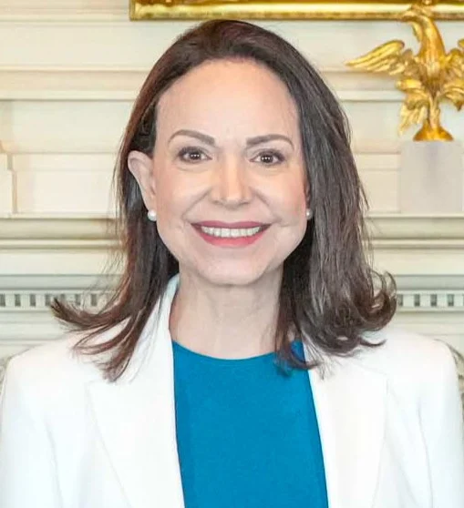 Imagen principal de María Corina Machado mostrada en Wikipedia