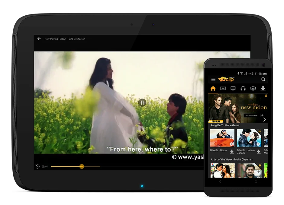 Vuclip tablet playback and mobile browsing