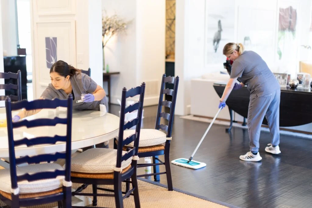 floor mopping by cleaners vella experts mopping floor