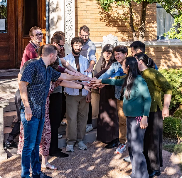Coverbase team members gathering outdoors