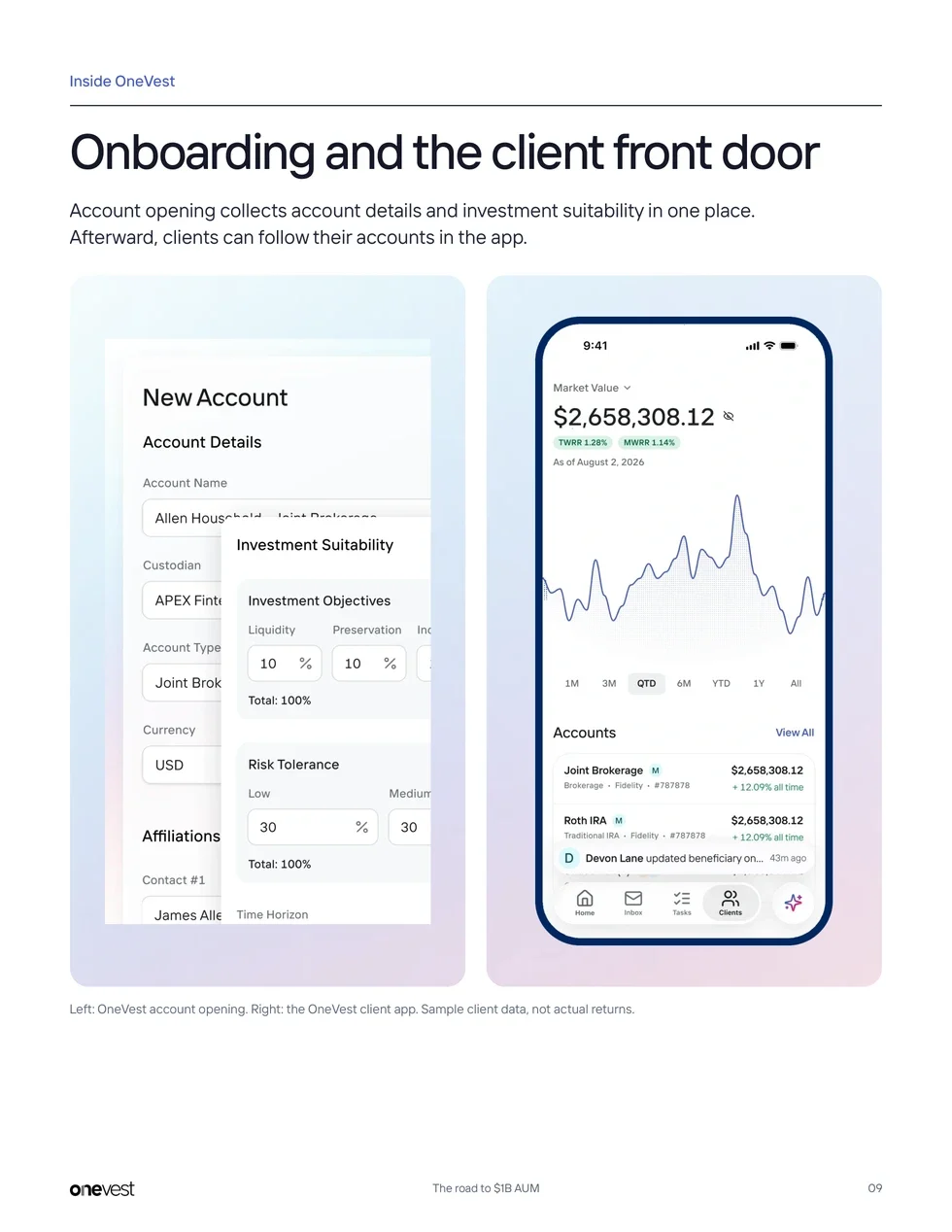 Guide page: Onboarding and the client front door