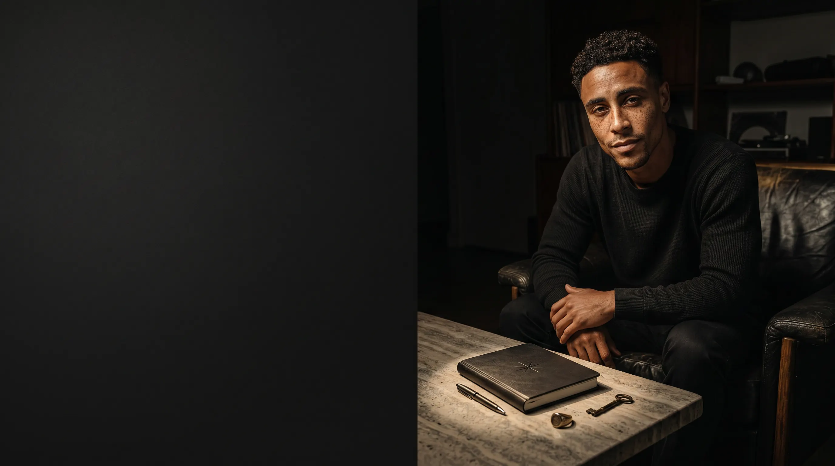 A DearHim companion listening beside a table of personal mementos